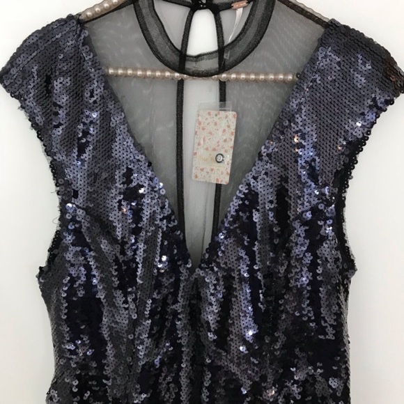 New Free People Sequin Fit And Flare Dress - Picture 6 of 6